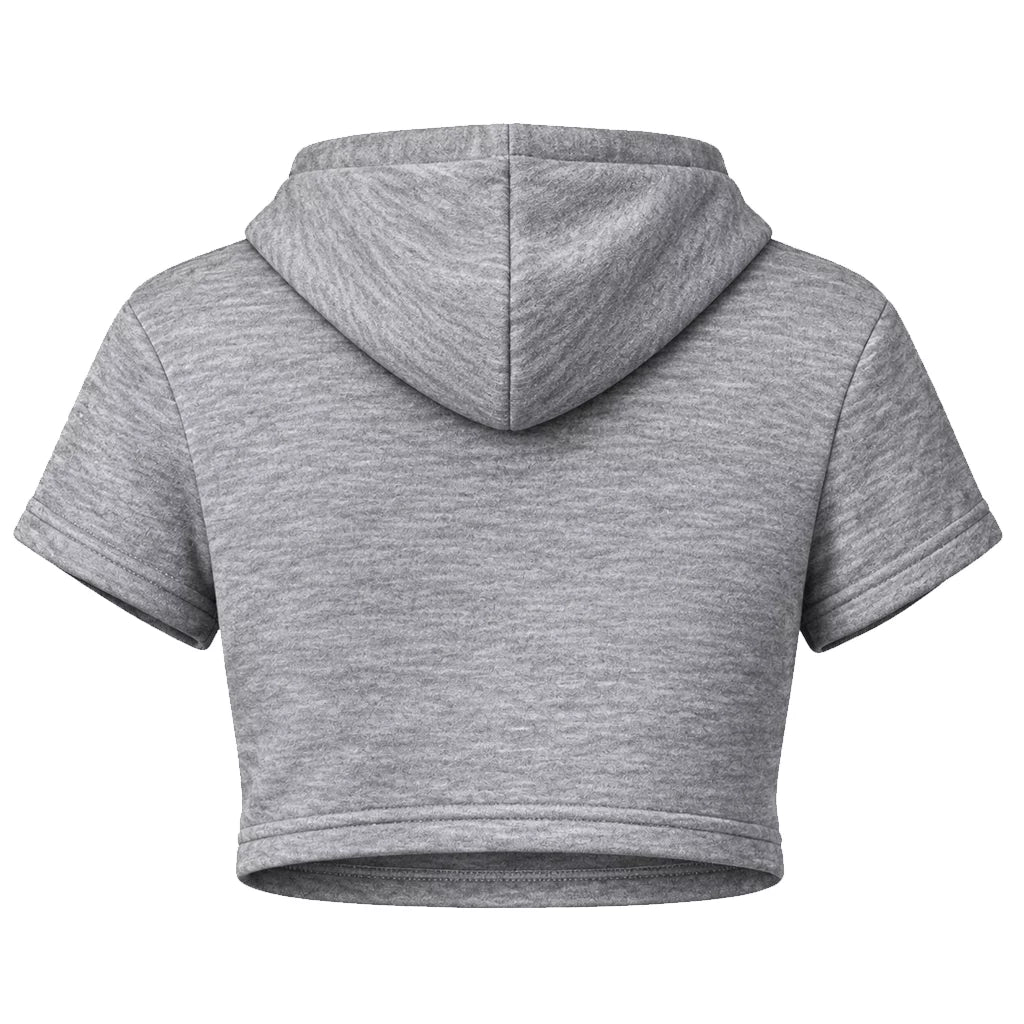 lucia gta 6 crop hoodie grey fleece - view 4
