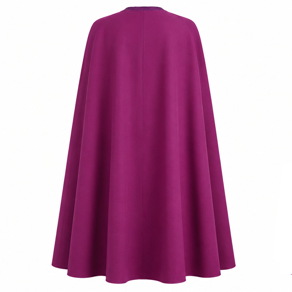 50th Anniversary Cape Queen Camilla Purple Coat