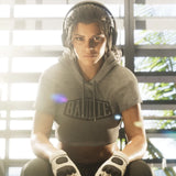 lucia gta 6 crop hoodie grey fleece - view 2