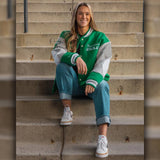 90s Eagles Letterman Green Jacket
