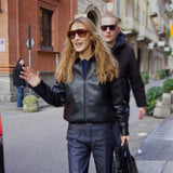 Milan Fashion Week Bella Hadid Black Jacket