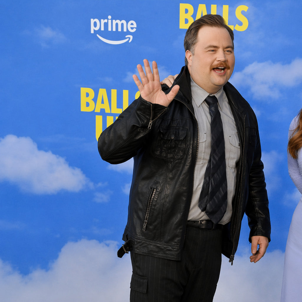 Balls Up Premiere Paul Walter Hauser Black Jacket