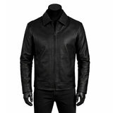 Simple Black Leather Jacket
