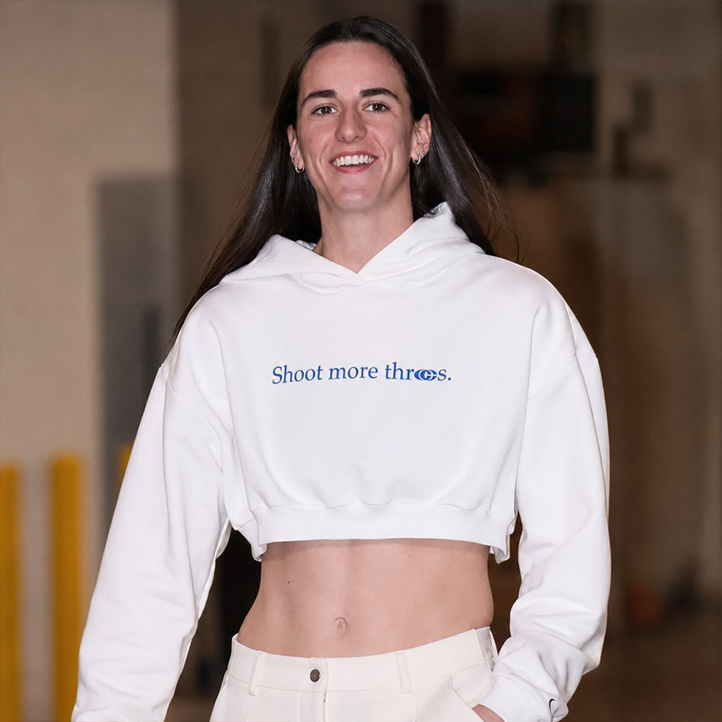 Caitlin Clark Shoot More Threes White Hoodie