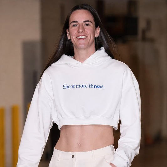 Caitlin Clark Shoot More Threes White Hoodie