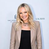 Calamigos Ranch Celebration Malin Akerman Leather Blazer