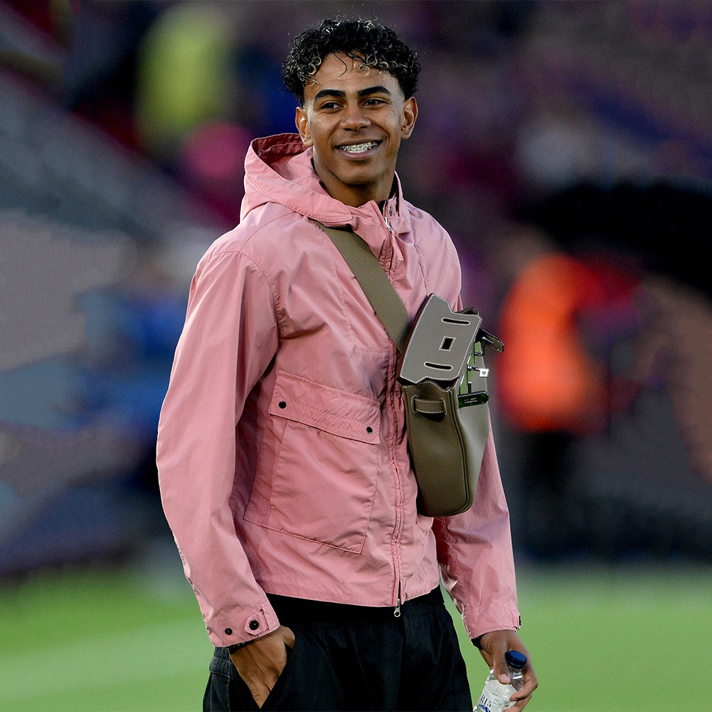 Lamine Yamal Camp Nou stadium Pink Jacket