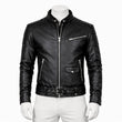 Classy Black Bomber Hooded Leather Jacket