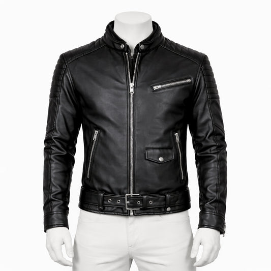 Classy Black Bomber Hooded Leather Jacket