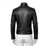 Classy Black Bomber Hooded Leather Jacket