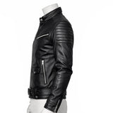 Classy Black Bomber Hooded Leather Jacket