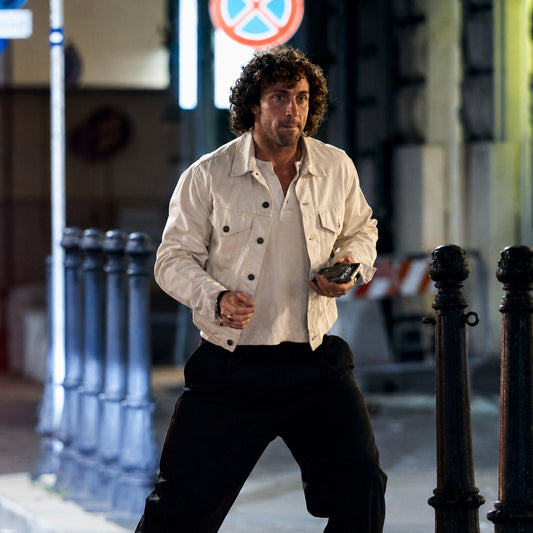 Date Night Italy Aaron Taylor-Johnson Cotton Jacket