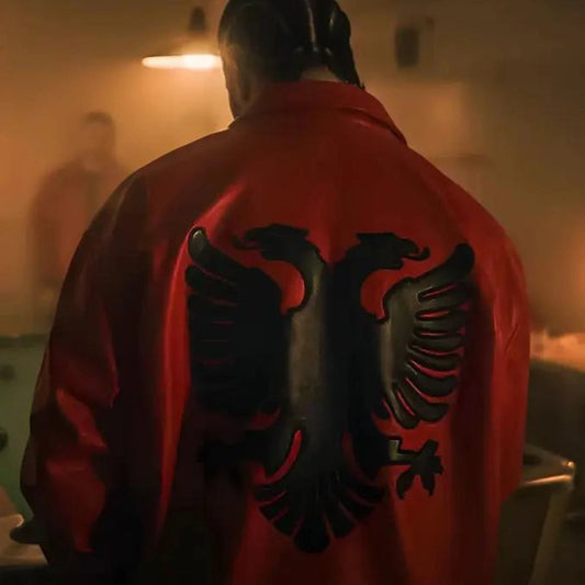 Drake Albanian Flag Leather Jacket