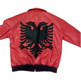 Drake Albanian Flag Leather Jacket