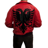 Drake Albanian Flag Leather Jacket