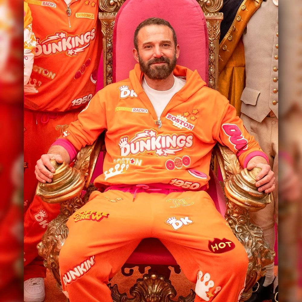 Ben Affleck DunKings Orange Tracksuit