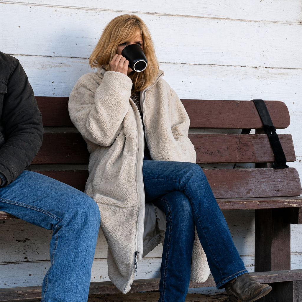 Dutton Ranch Kelly Reilly Sherpa Coat