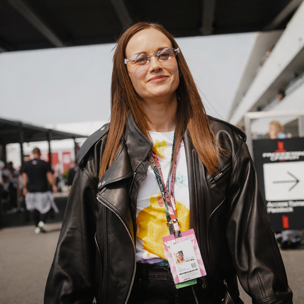 F1 Grand Prix 2026 Brie Larson Black Jacket