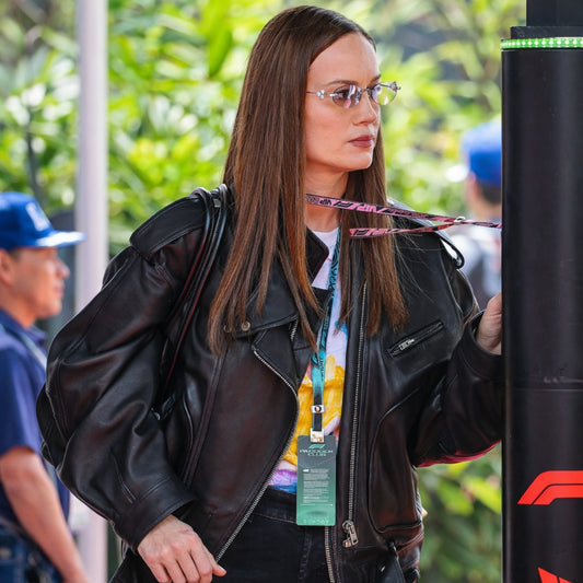 F1 Grand Prix 2026 Brie Larson Black Jacket