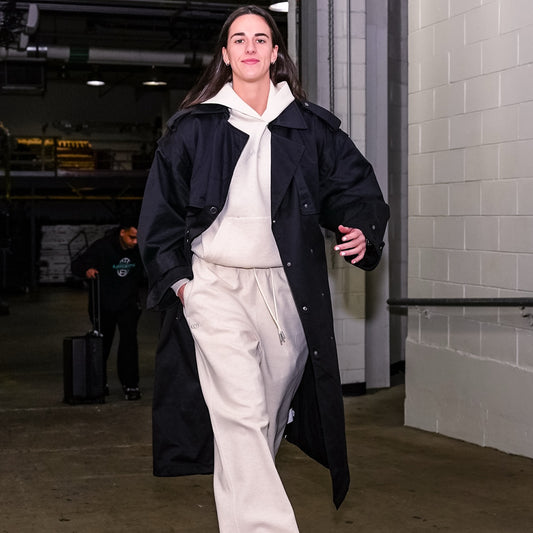 Basketball Match Caitlin Clark Black Coat