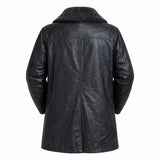 Wednesday S03 Fred Armisen Black Leather Coat