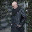 Wednesday S03 Fred Armisen Black Leather Coat