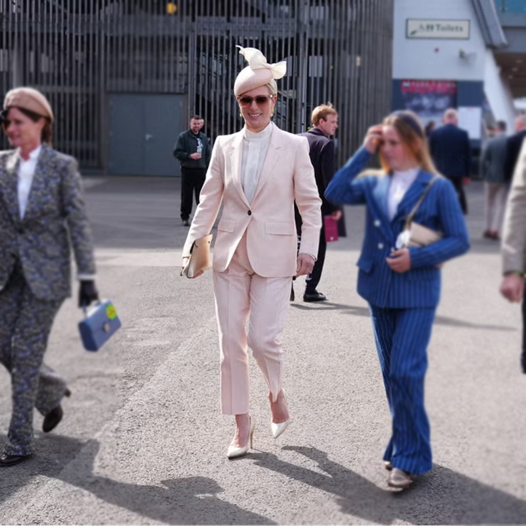 Zara Tindall Grand National Festival Pink Suit