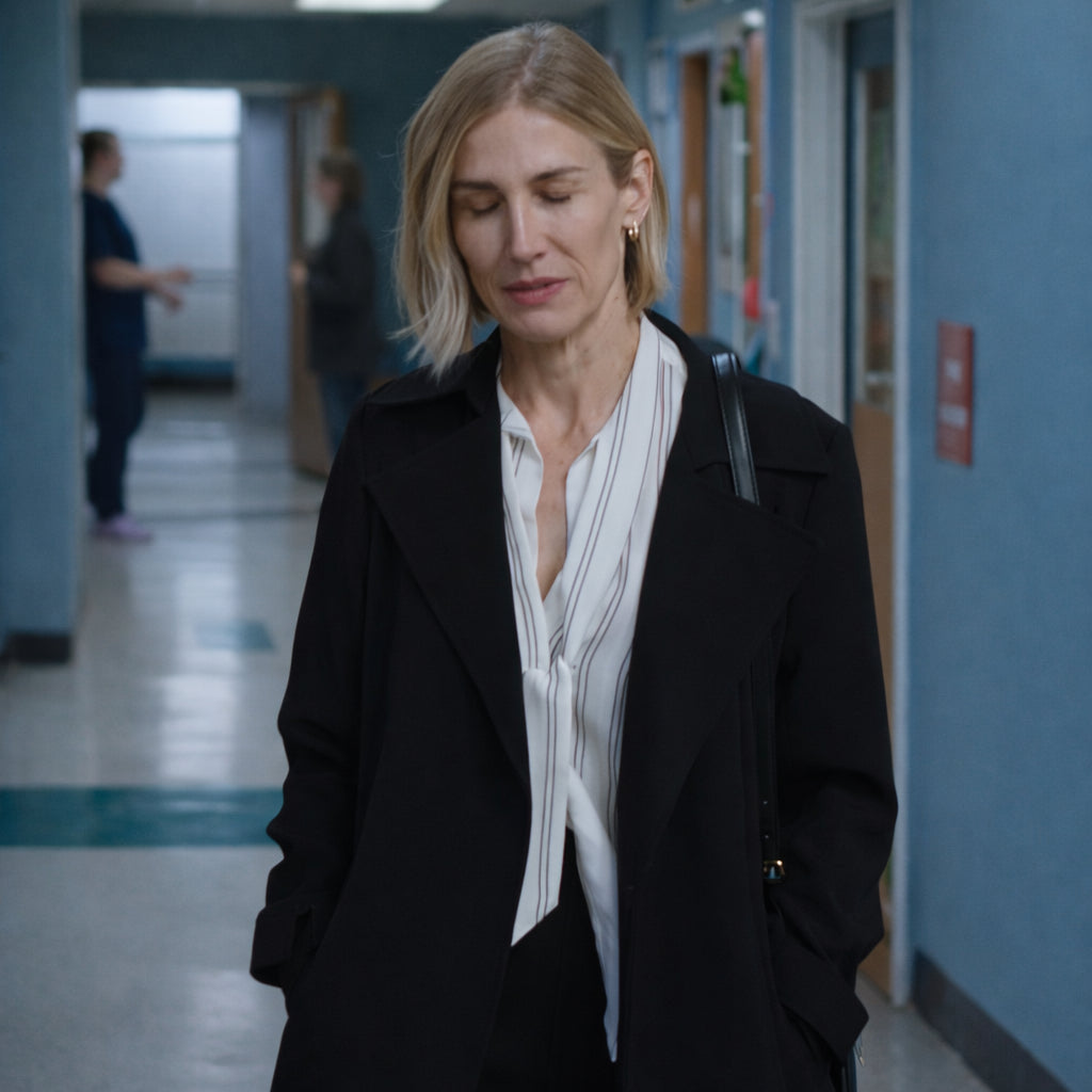 Greys Anatomy S22 Toni Wright Wool Coat