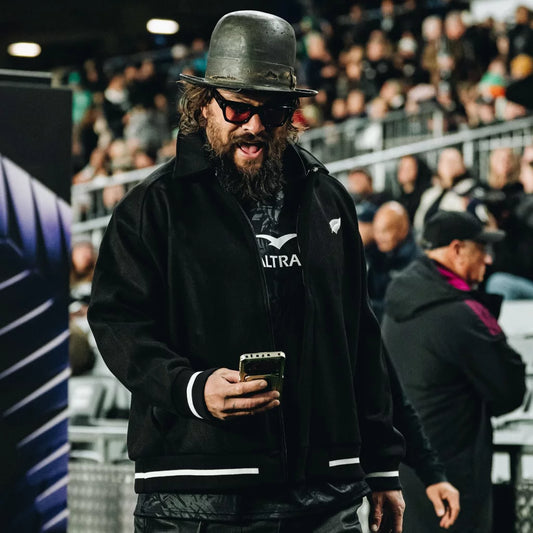 All Black VS Fiji Rugby Jason Momoa Jakcet
