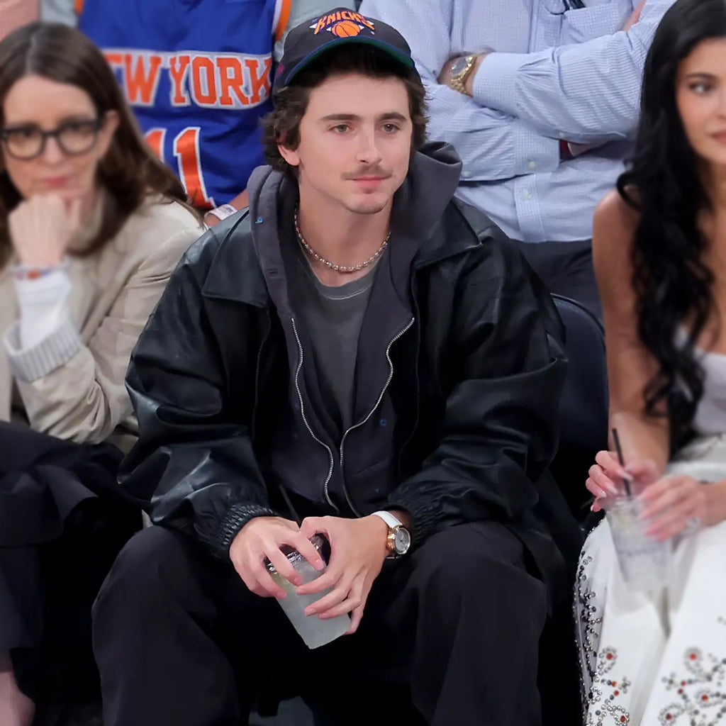 Timothée Chalamet Knicks Playoff Jacket