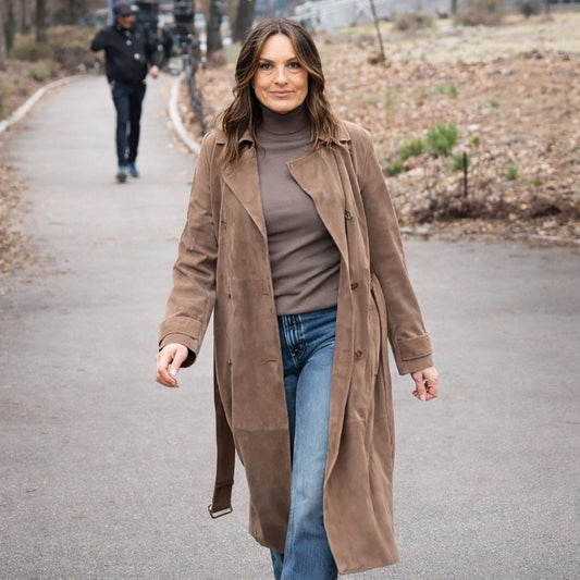 Law and Order SVU S27 Mariska Hargitay Brown Coat