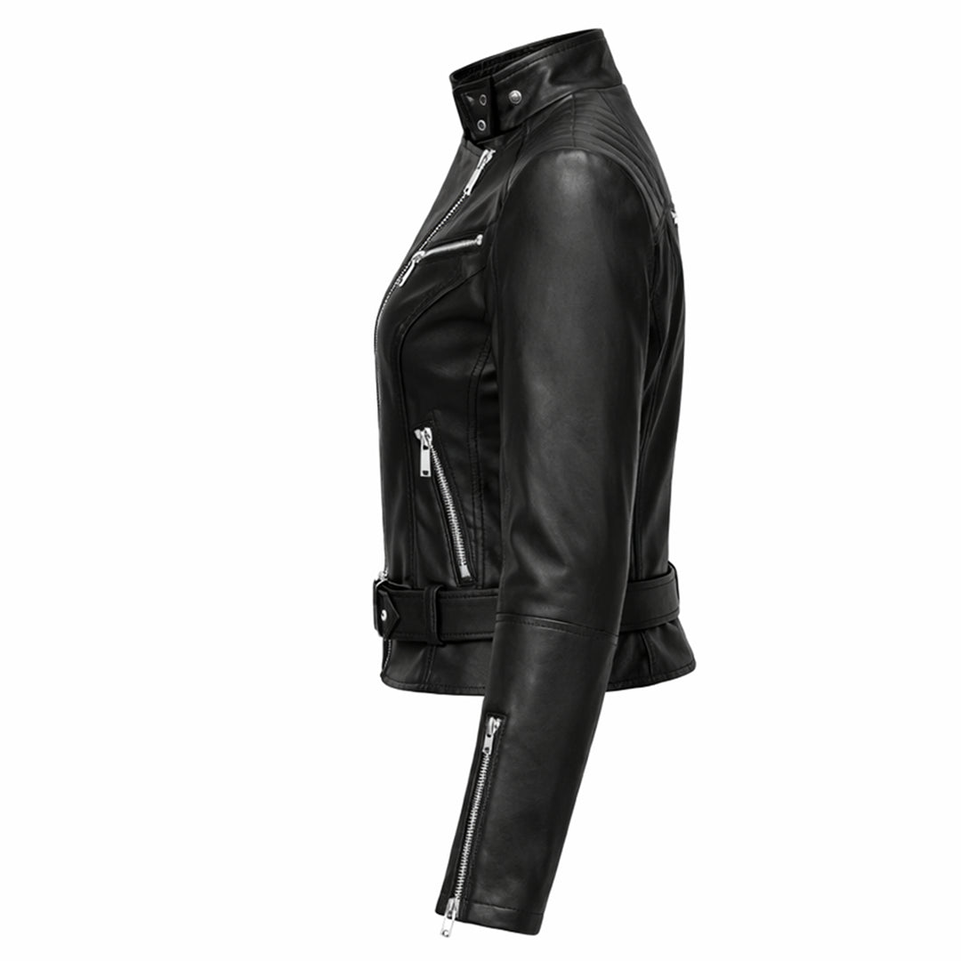 Motorcycle Quilted Leather Jacket