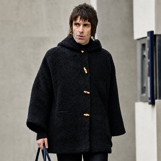 Liam Gallagher Black Hooded Coat