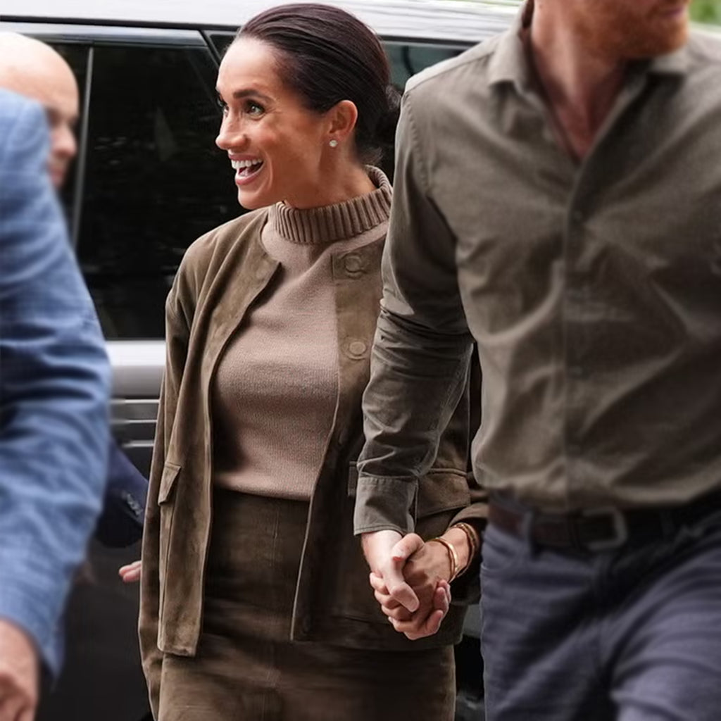 Markle Australia Visit Meghan Green Jacket