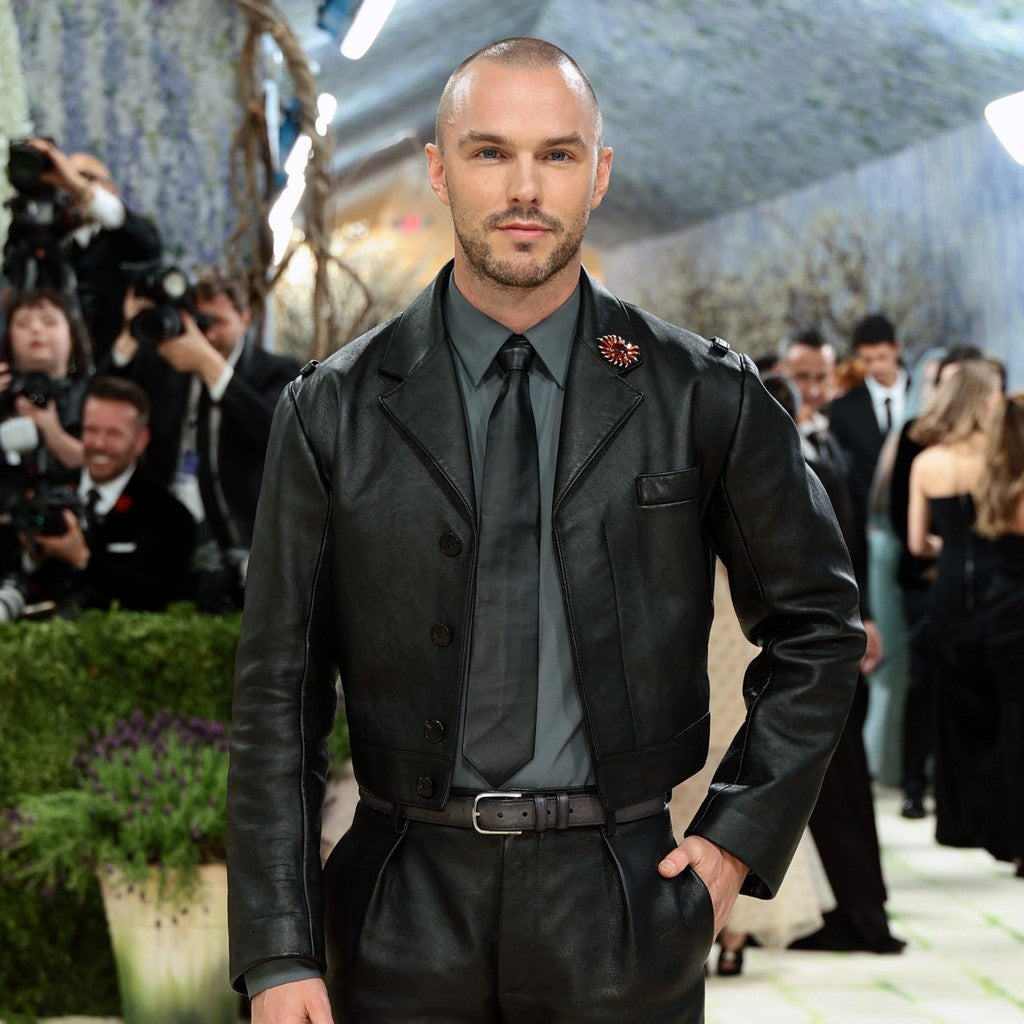 Met Gala Nicholas Hoult Leather Jacket
