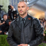 Met Gala Nicholas Hoult Leather Jacket