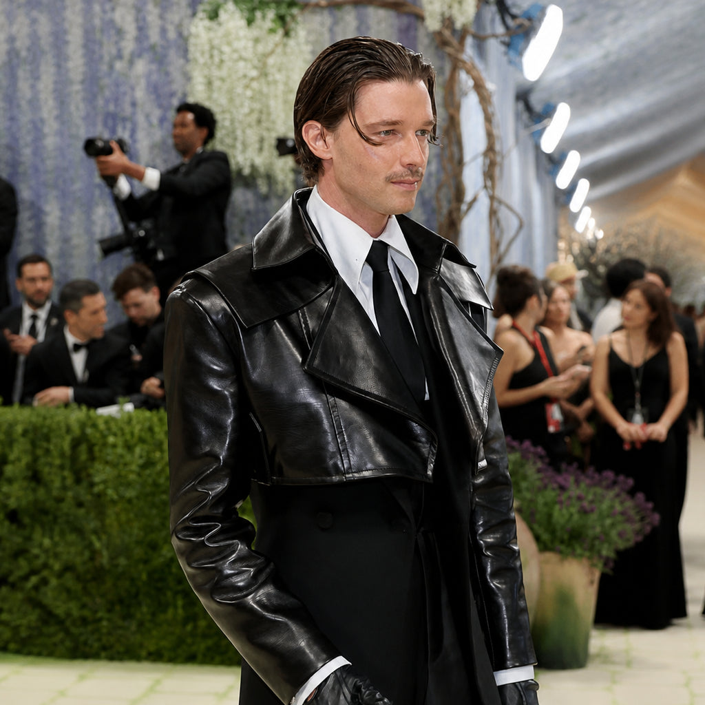 Met Gala Patrick Schwarzenegger Black Jacket