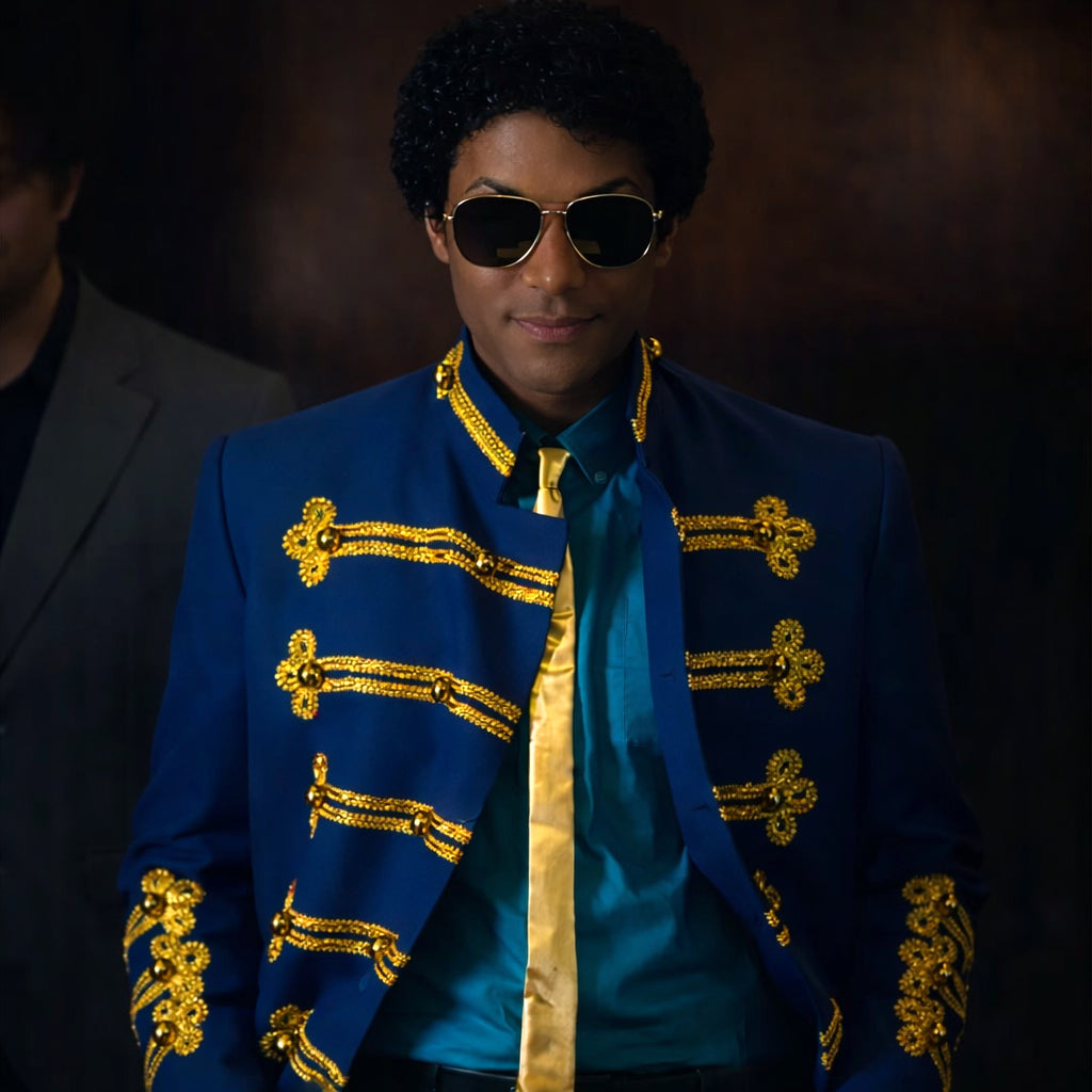 Michael 2026 Jaafar Jackson Blue Jacket