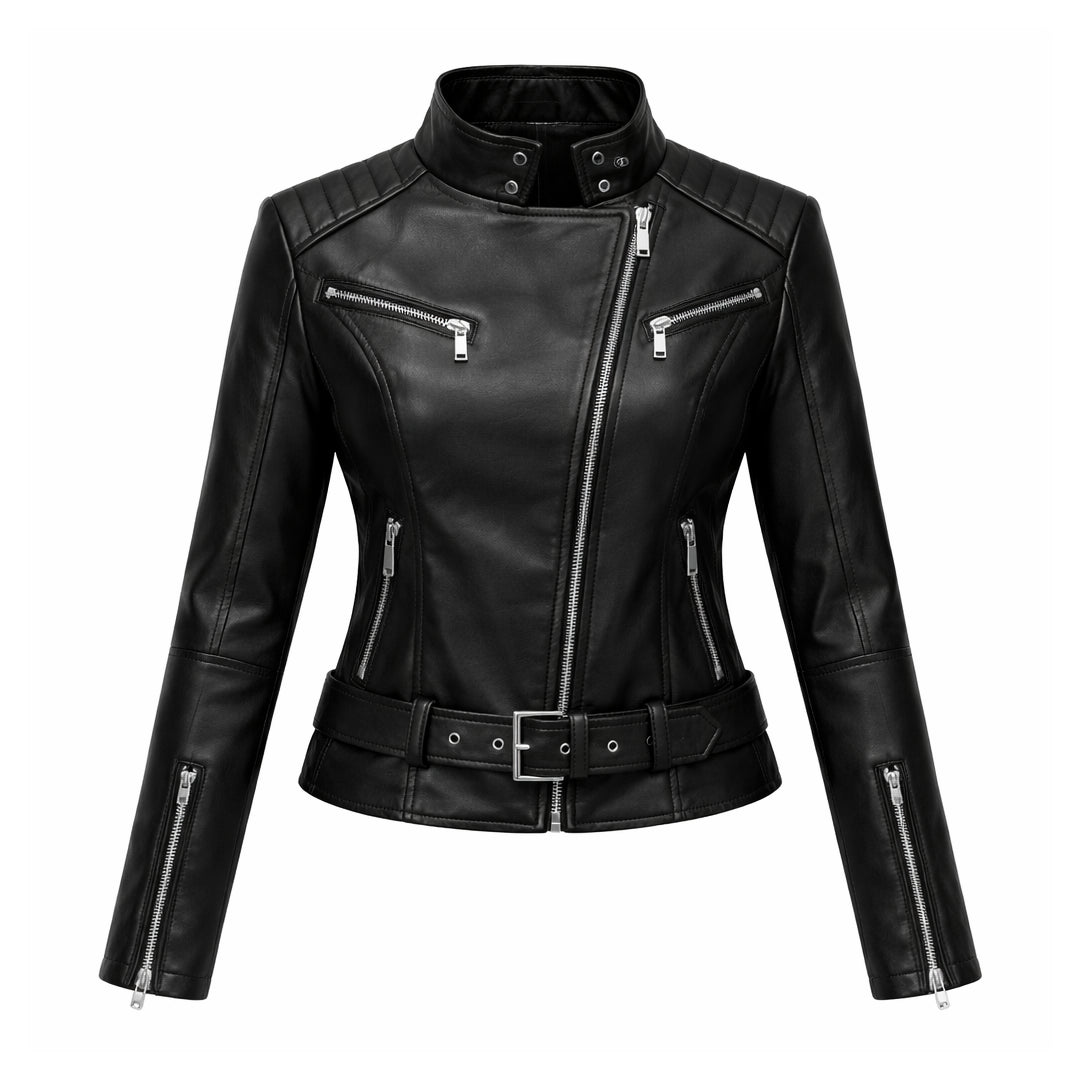 Motorcycle Quilted Leather Jacket