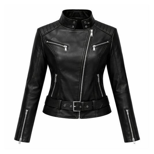 Motorcycle Quilted Leather Jacket