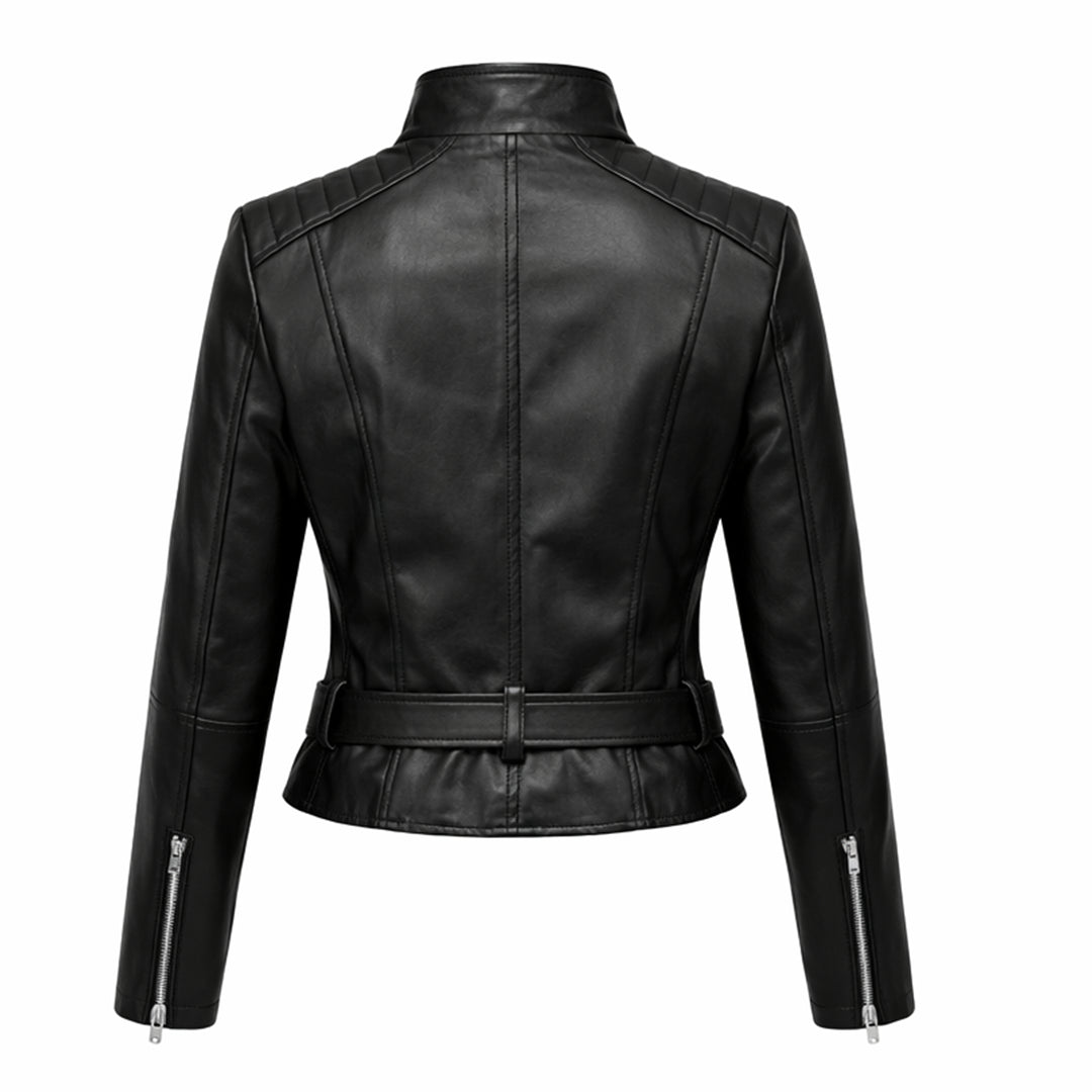 Motorcycle Quilted Leather Jacket