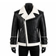 Motorcycle Shearling Black Leather Jacket