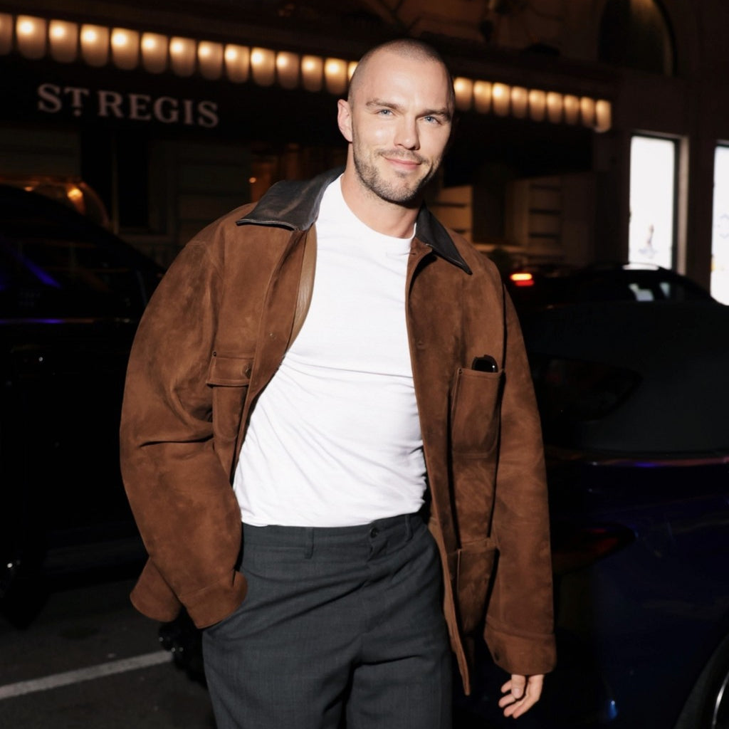 NY City Nicholas Hoult Brown Jacket
