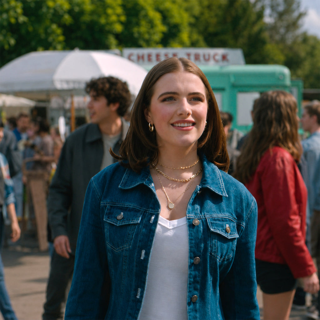 Off Campus Ella Bright Denim Jacket