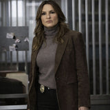 Law and Order SVU S27 Mariska Hargitay Suede Leather Blazer