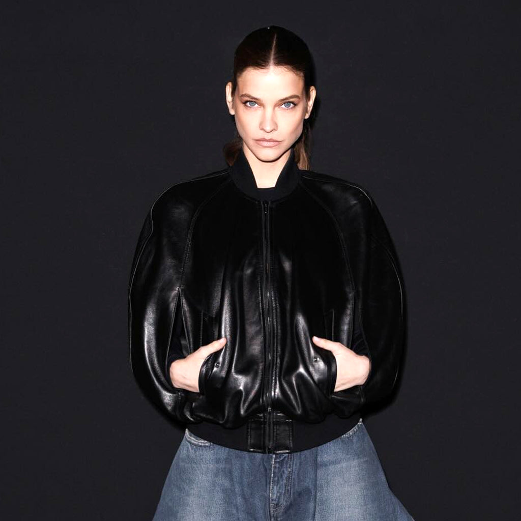Paris Fashion Week Barbara Palvin Black Jacket