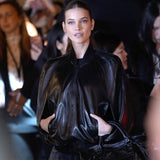 Paris Fashion Week Barbara Palvin Black Jacket