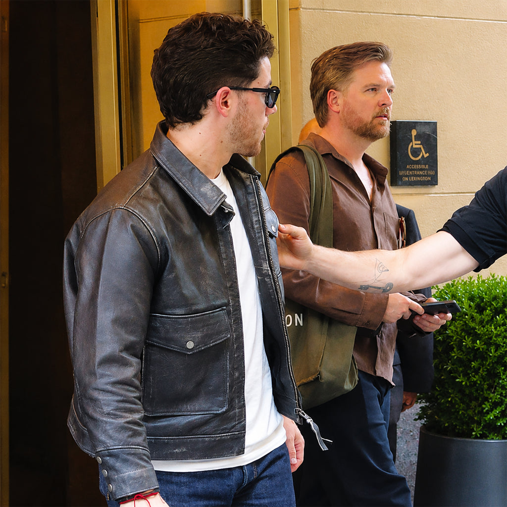 Nick Jonas Power Ballad Press Junket Black Jacket