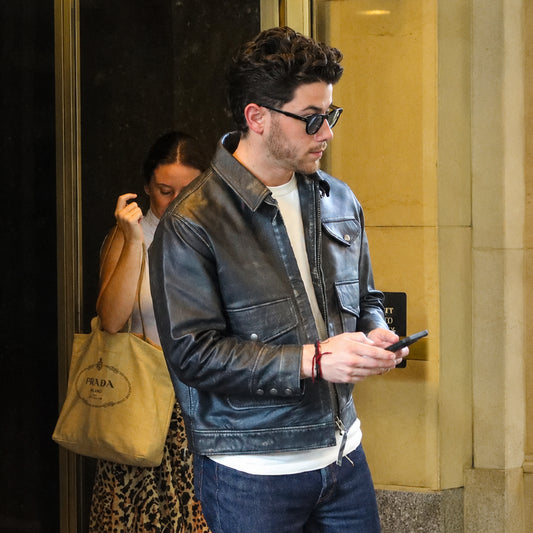 Nick Jonas Power Ballad Press Junket Black Jacket