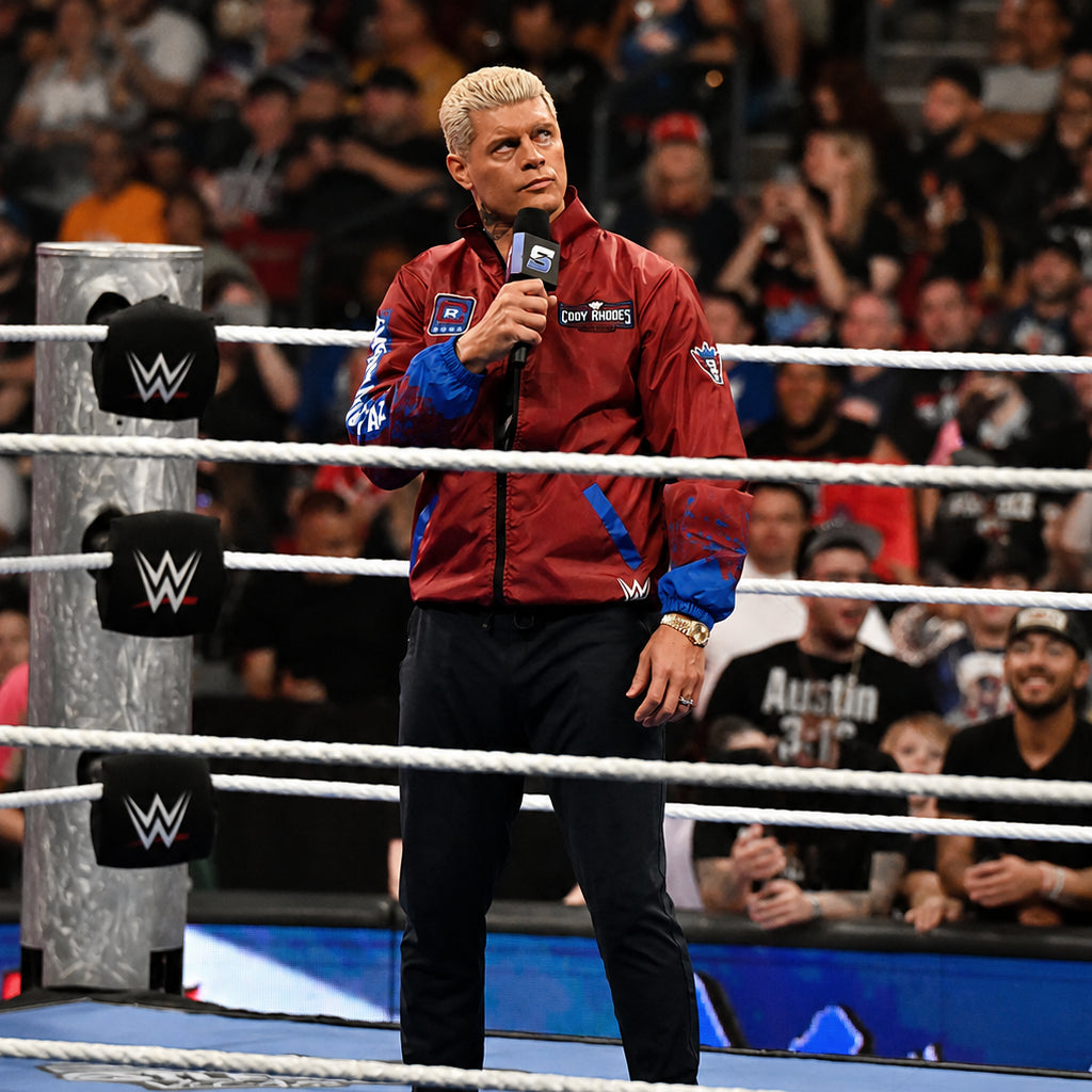 Smack­Down 2026 Cody Rhodes Red Jack­et